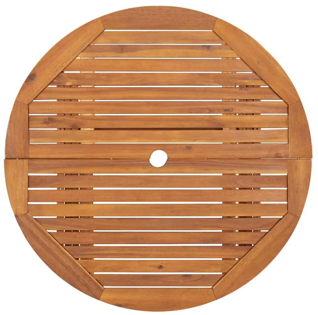 Conjunto de jantar p/ jardim 5 pcs madeira de acácia maciça