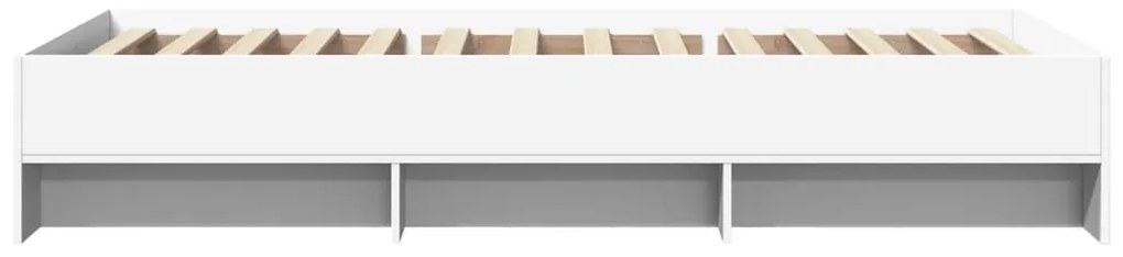 Estrutura de cama 75x190 cm derivados de madeira branco