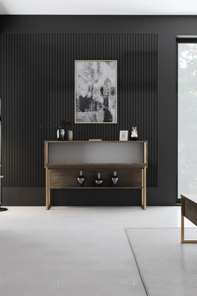 Cômoda Luxe – Dourado Nogueira – 120x80x30 cm