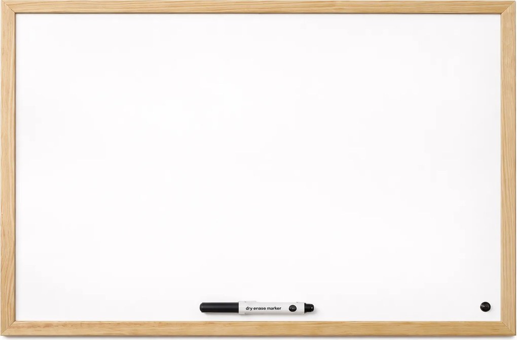 Quadro Branco Budget Magnético com Moldura em Pinho 30 x 40cm