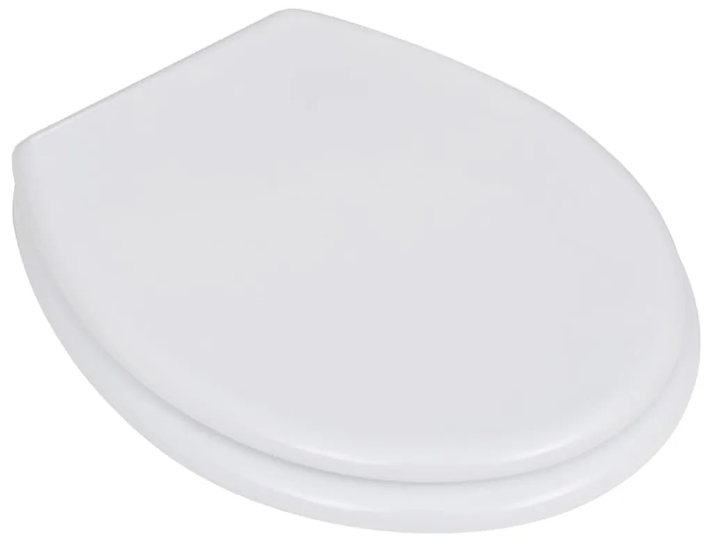 Assento de sanita com tampa design simples MDF branco