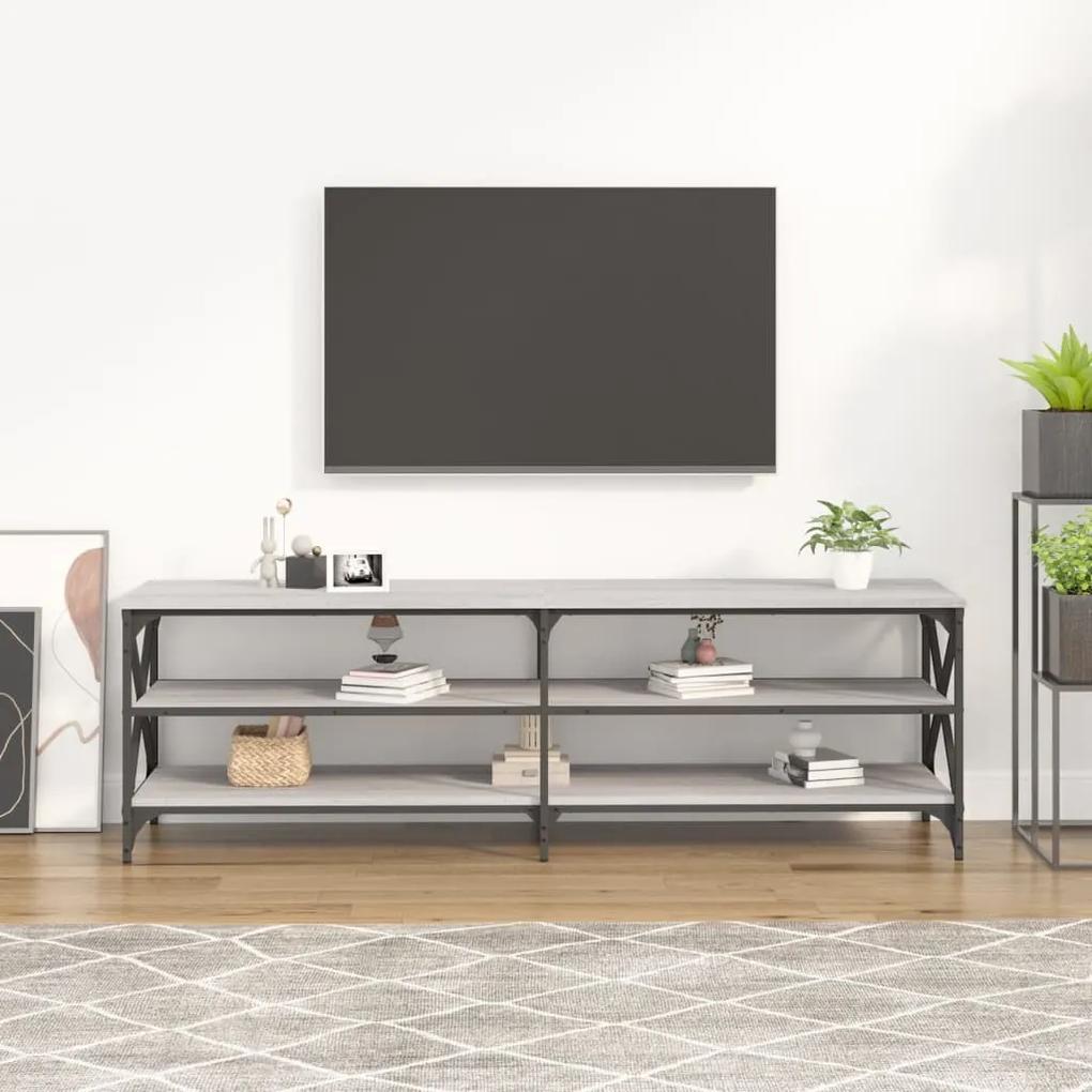 Móvel de TV 160x40x50 cm derivados de madeira cinzento sonoma
