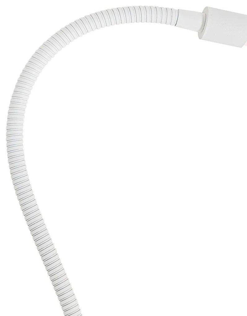 Candeeiro de mesa com clip branco com LED e dimmer tátil - Lionard Moderno