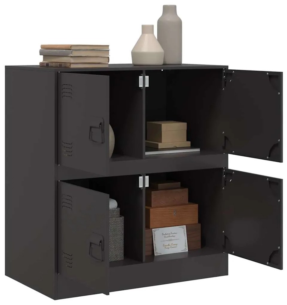 Aparador 67x39x73 cm aço preto