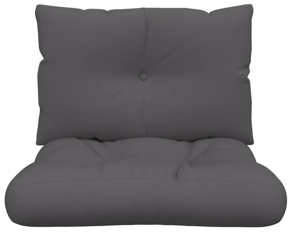 Almofadões de paletes 2 pcs tecido antracite
