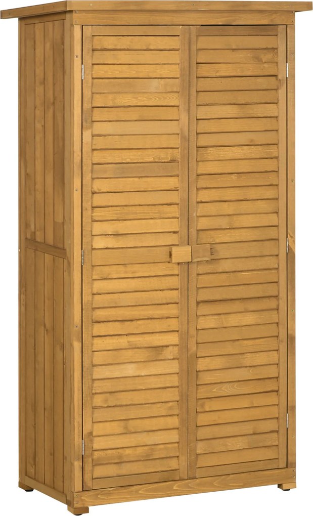 Armário de Jardim em Madeira – 87x46,5x160 cm – Com 2 Portas de Persia