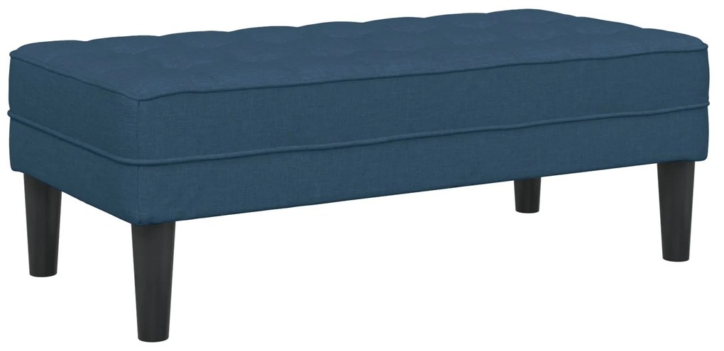 Banco vidaXL Azul 113x57x39 cm Tecido