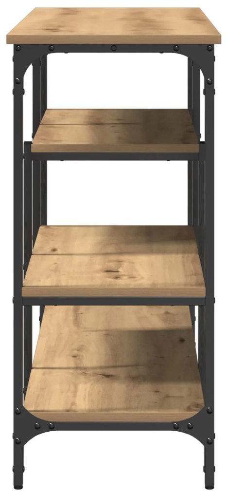Mesa de Consola vidaXL Carvalho Artesanal 100x35x75 cm Madeira Engenha