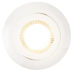 Conjunto de 5 focos embutidos branco com LED regulável 3 níveis - Mio Moderno