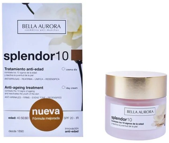 Creme Anti-idade Splendor 10 Bella Aurora 2526114 Spf 20 (50 Ml) (50 Ml)