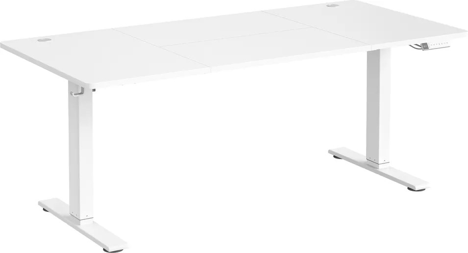 Secretária elétrica com regulação elétrica da altura, 180 x 80 x (72-120) cm, com porta USB-C Branca