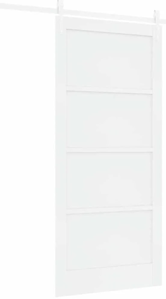 Porta Deslizante vidaXL com Conjunto de Hardware Branco 93x202 cm Made