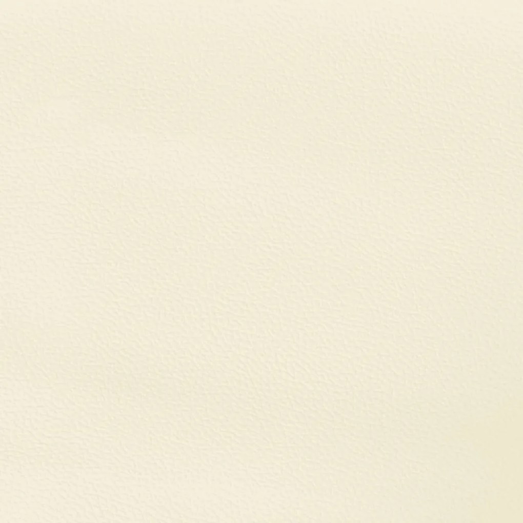 Estrutura de cama c/ cabeceira couro artificial 180x200cm creme