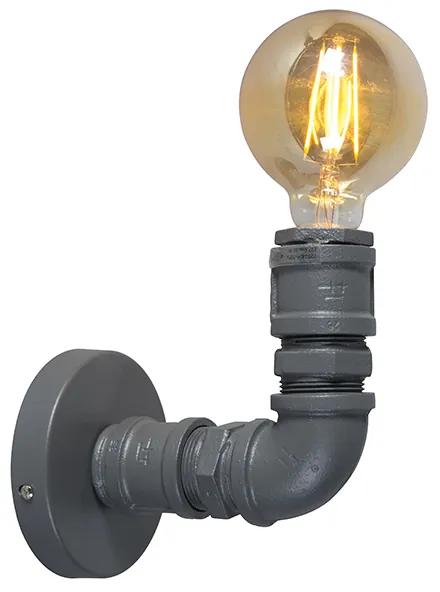 Luminária de parede industrial cinza escuro - Encanador 1 Design,Moderno