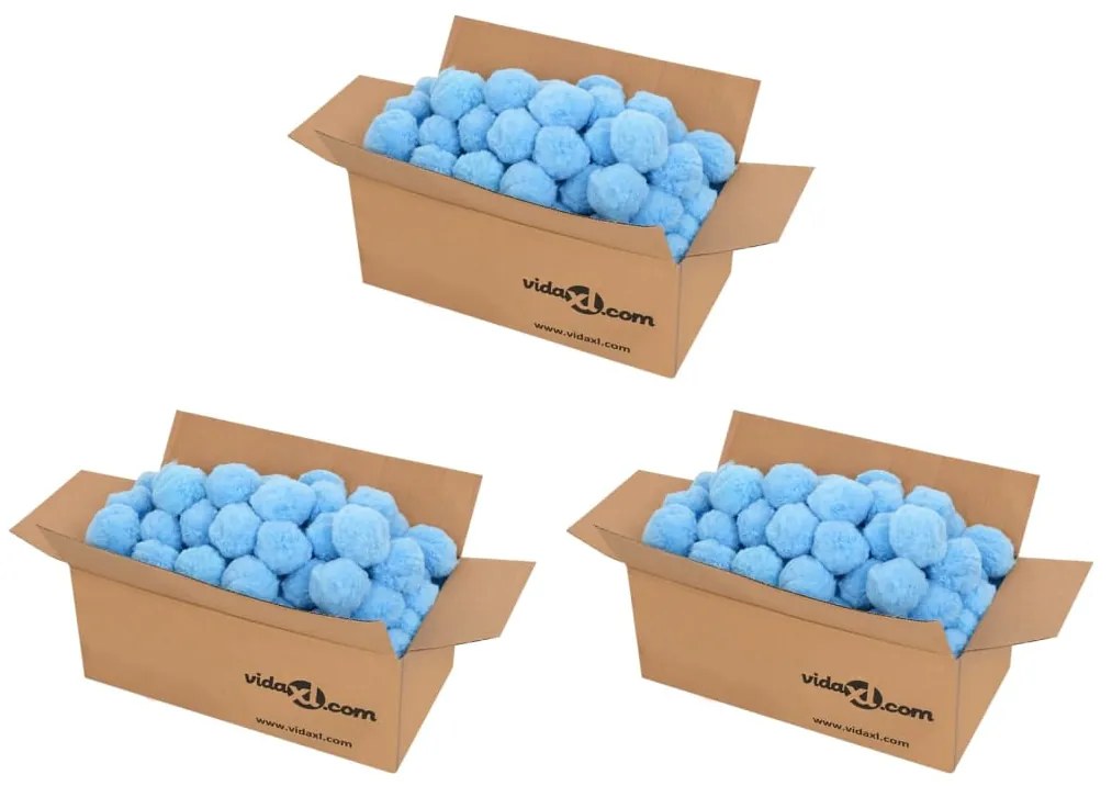 vidaXL Filtro de piscina antibacteriano bolas azuis 2100 g polietileno