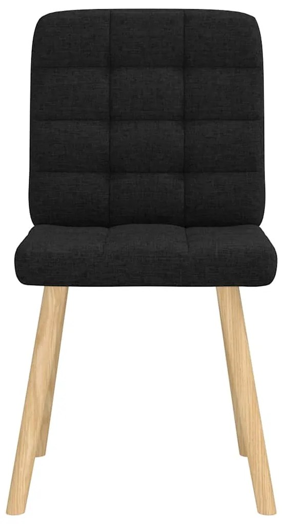 Cadeiras de jantar 4 pcs tecido preto