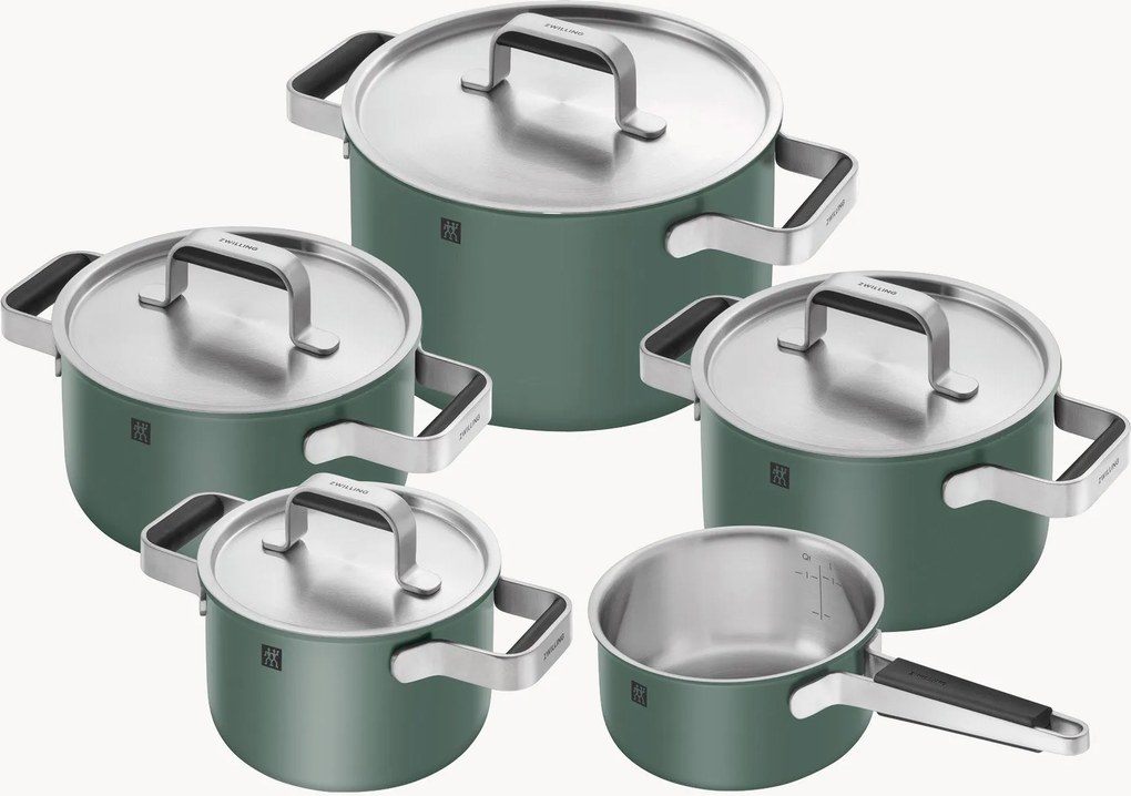 Conjunto de panelas em aço inoxidável Pure, conjunto de 5
