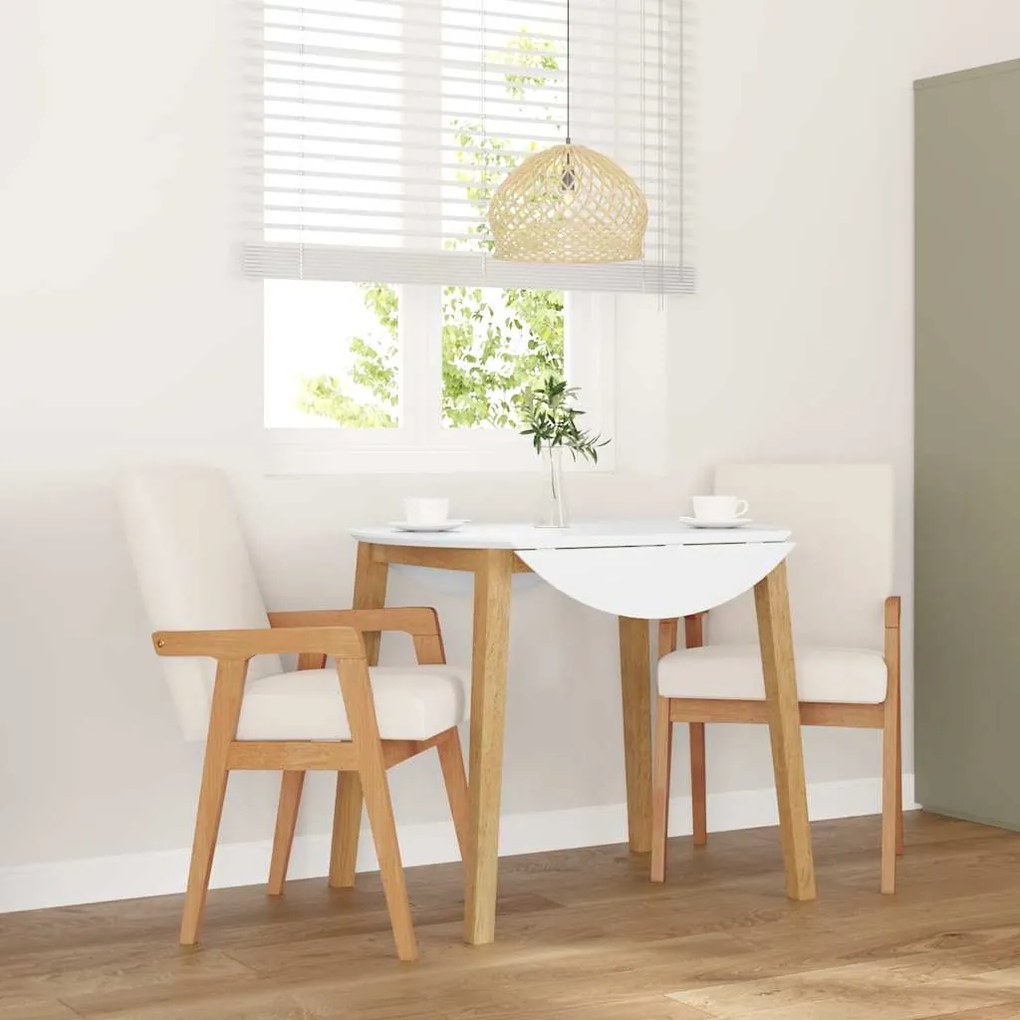 vidaXL Cadeiras de jantar com almofadões 2 pcs madeira maciça