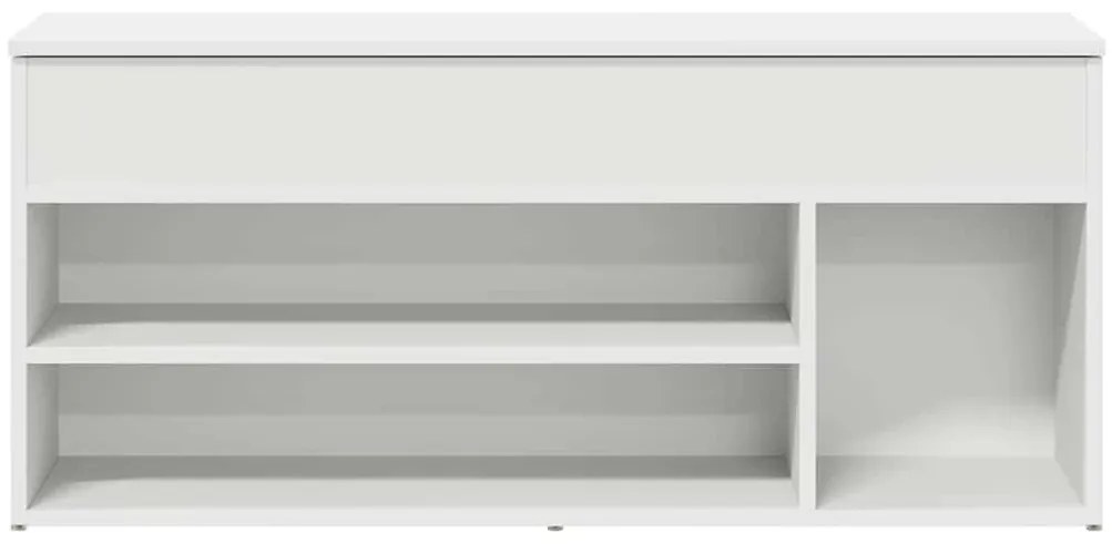 Banco sapateira 102x30,5x45 cm derivados de madeira branco