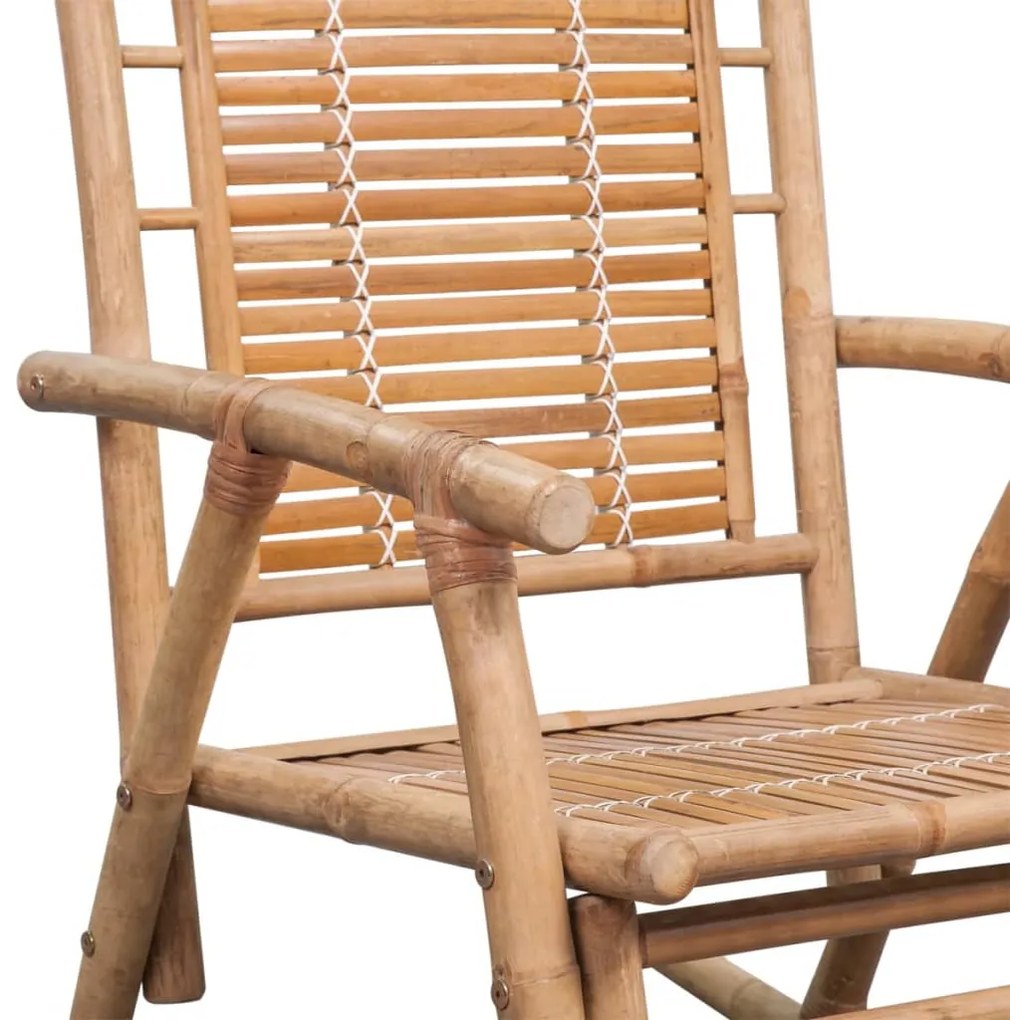 Cadeira de balanço de bambu
