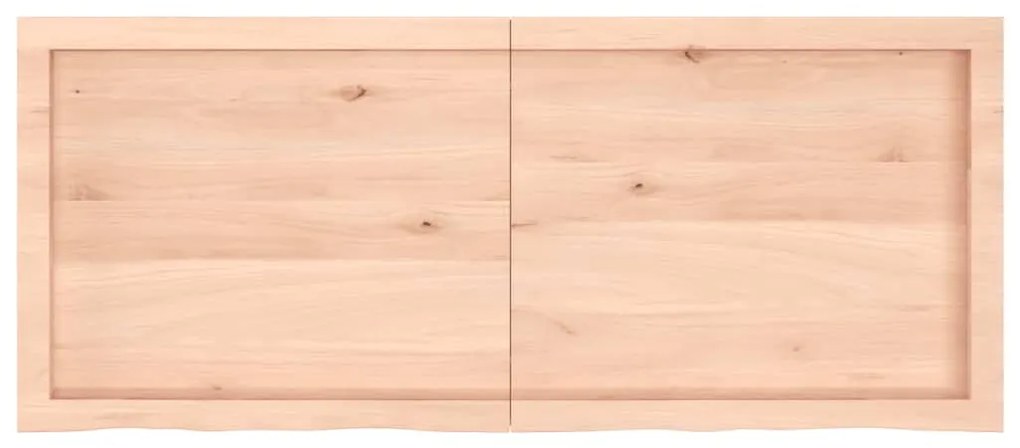 Tampo de mesa 120x50x(2-4) cm carvalho maciço não tratado