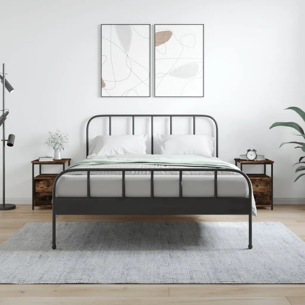 826018 vidaXL Mesas de cabeceira 2 pcs derivados de madeira carvalho fumado