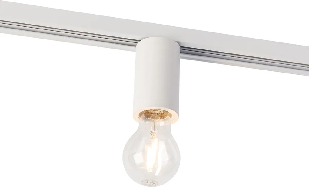 Casquilho E27 com suspensão de calha para calha monofásica branco - Iconic Jeana