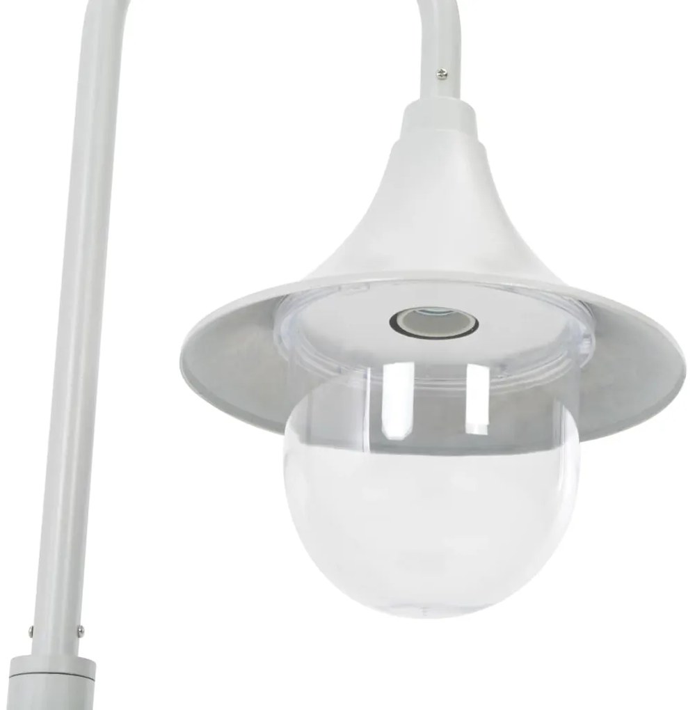 Candeeiro de pé para jardim E27 120 cm alumínio branco