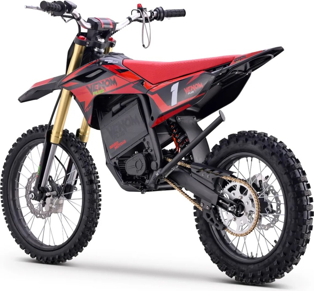 Mota cross para crianças Motocross Motors Venom – 8000W, 3 modos de condução Vermelha