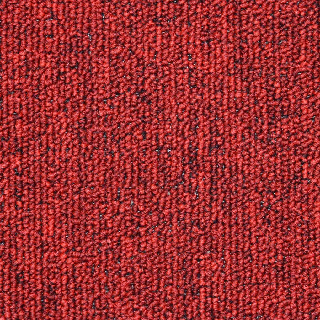 Tapetes de escada 15 pcs 56x17x3 cm vermelho bordô