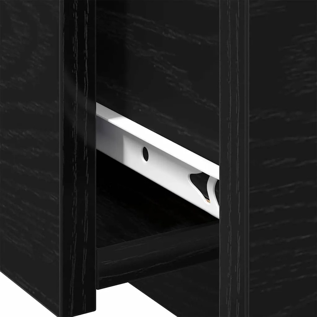Mesa de Centro vidaXL em Madeira de Carvalho Preto 90x60x31 cm