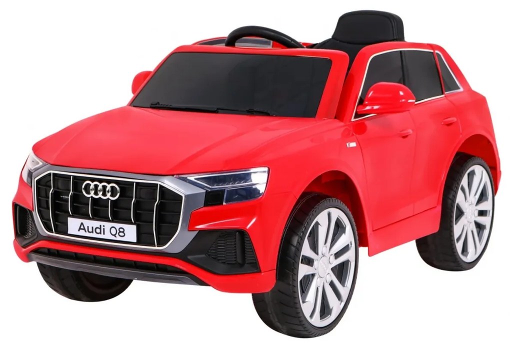 Carro elétrico para Crianças 12V Audi Q8 LIFT Rodas de EVA, Assento de couro Vermelho