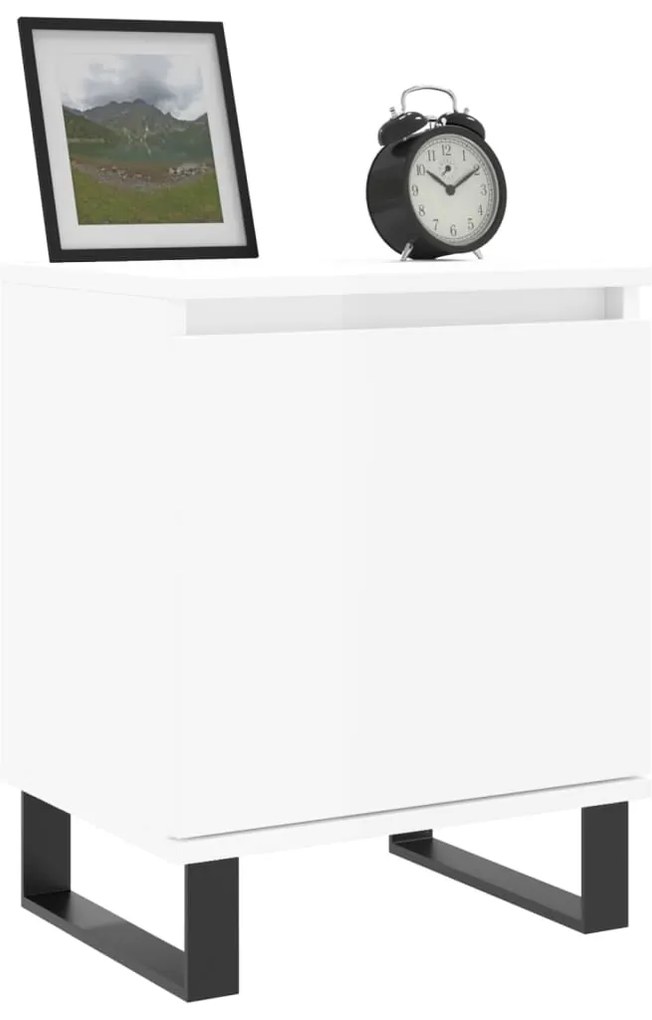 Mesas de cabeceira 2pcs 40x30x50 cm derivados de madeira branco