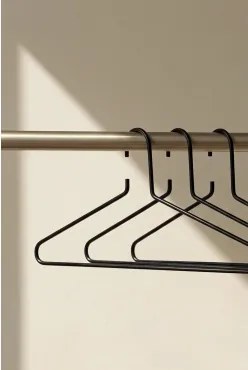 Pack De 6 Cabides Em Aço Alham Preto - Sklum