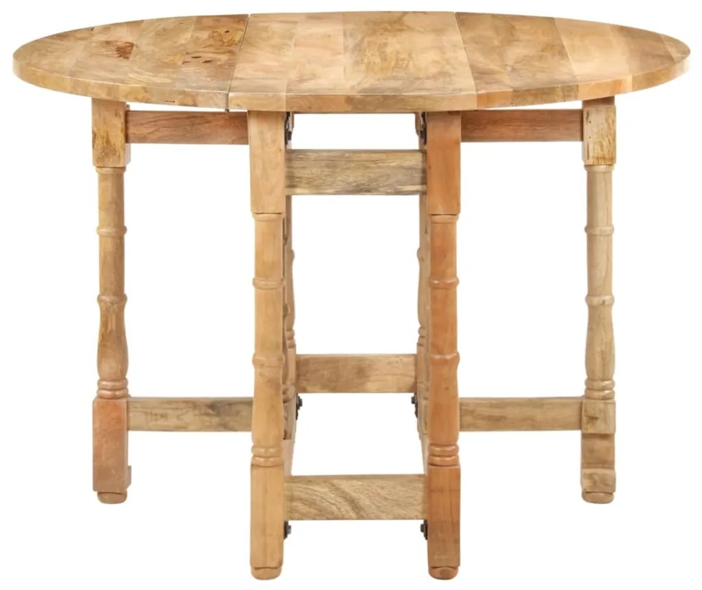 Mesa de jantar redonda 110x76 cm madeira de mangueira maciça