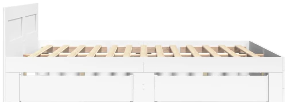 Estrutura cama c/ cabeceira 120x190 cm derivados madeira branco