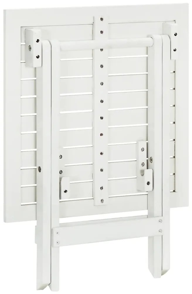 Mesa de bistrô 46x46x47 cm madeira de acácia sólida branco