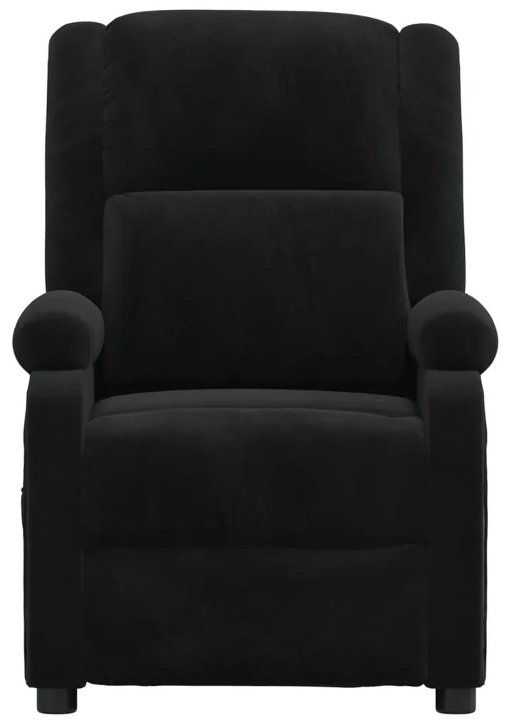Poltrona de massagens reclinável veludo preto