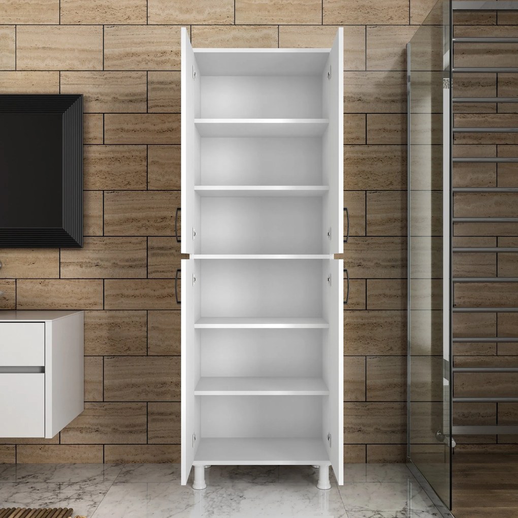 Armário Multiusos M4 – Branco – 62,6 cm x 191 cm x 35,8 cm