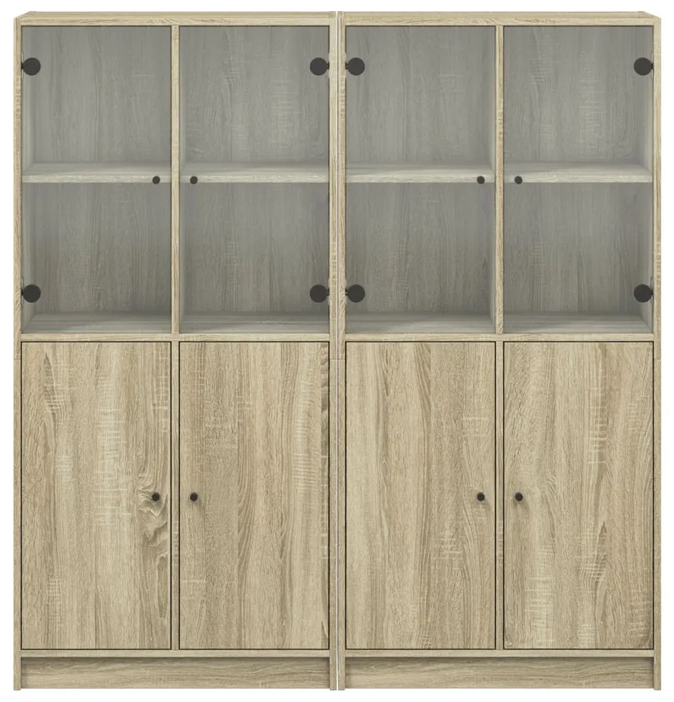 Estante c/ portas 136x37x142 cm deriv. madeira carvalho sonoma