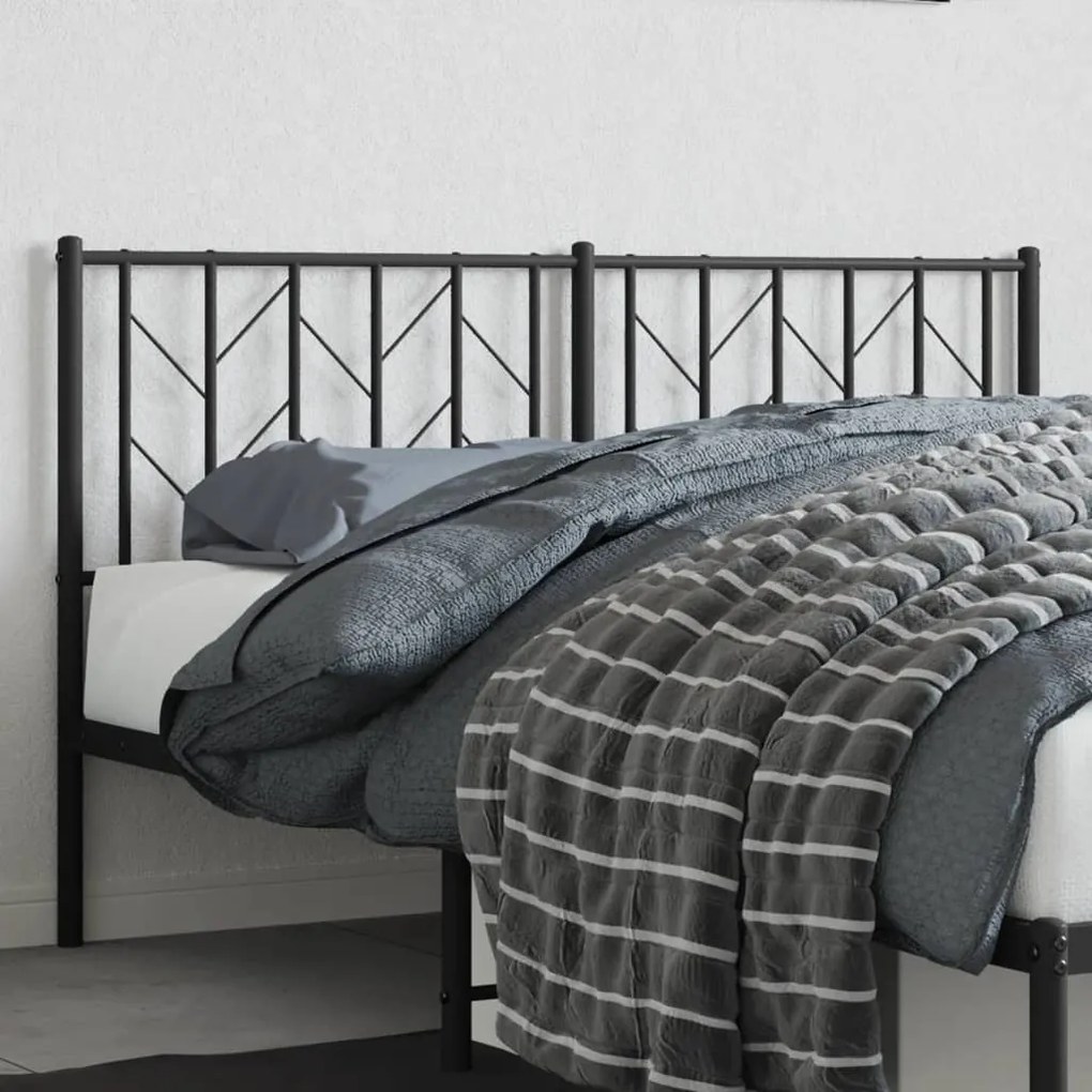 Cabeceira de cama 150 cm metal preto