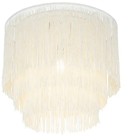 Candeeiro de teto oriental dourado com aba dourado com franjas - Franxa