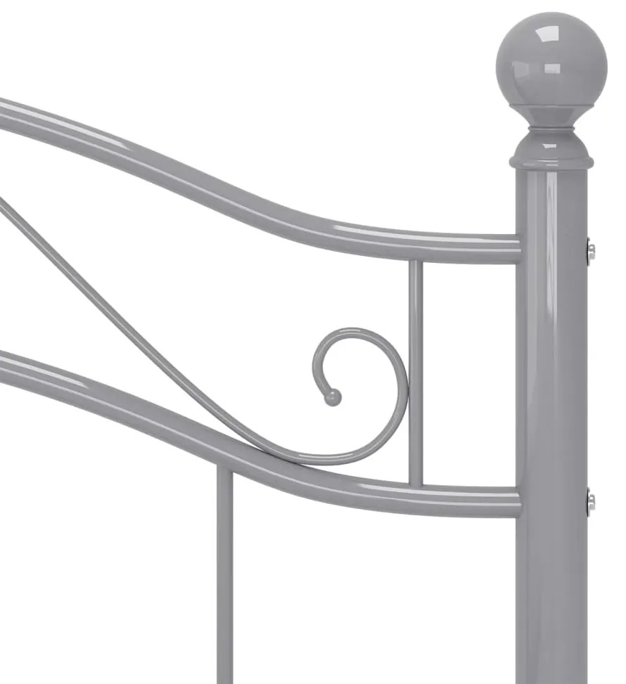 Estrutura de cama 100x200 cm metal cinzento