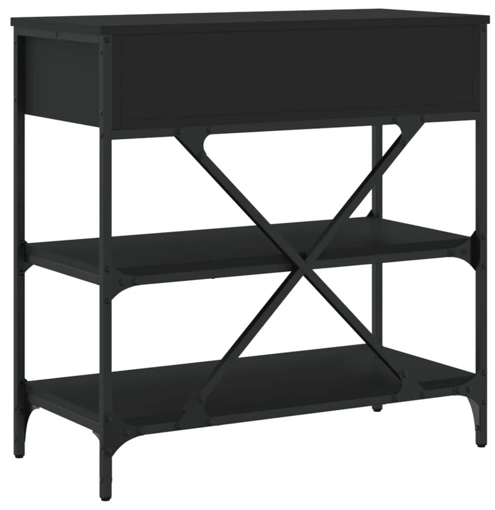 Mesa consola 75x34,5x75 cm derivados de madeira preto