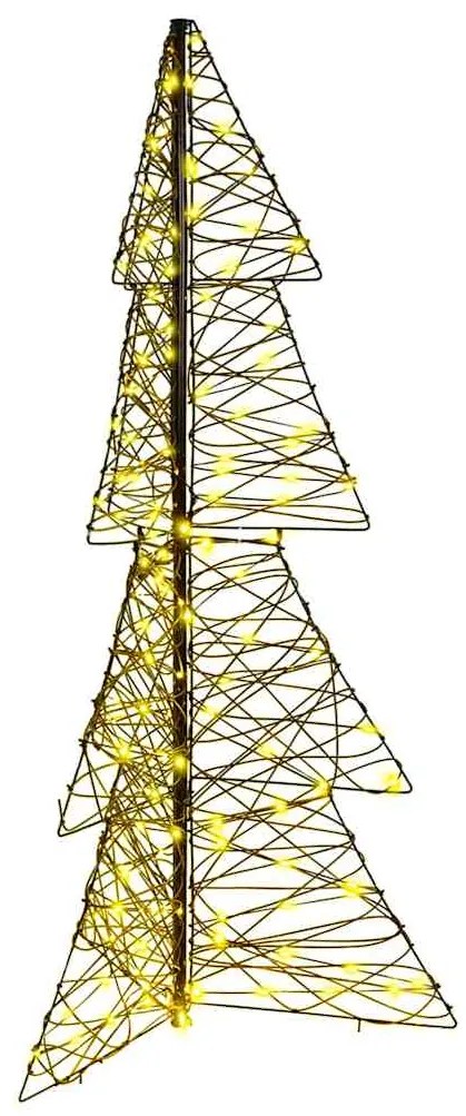 vidaXL Árvore de Natal com 160 LEDs Branco quente 150 cm Vime