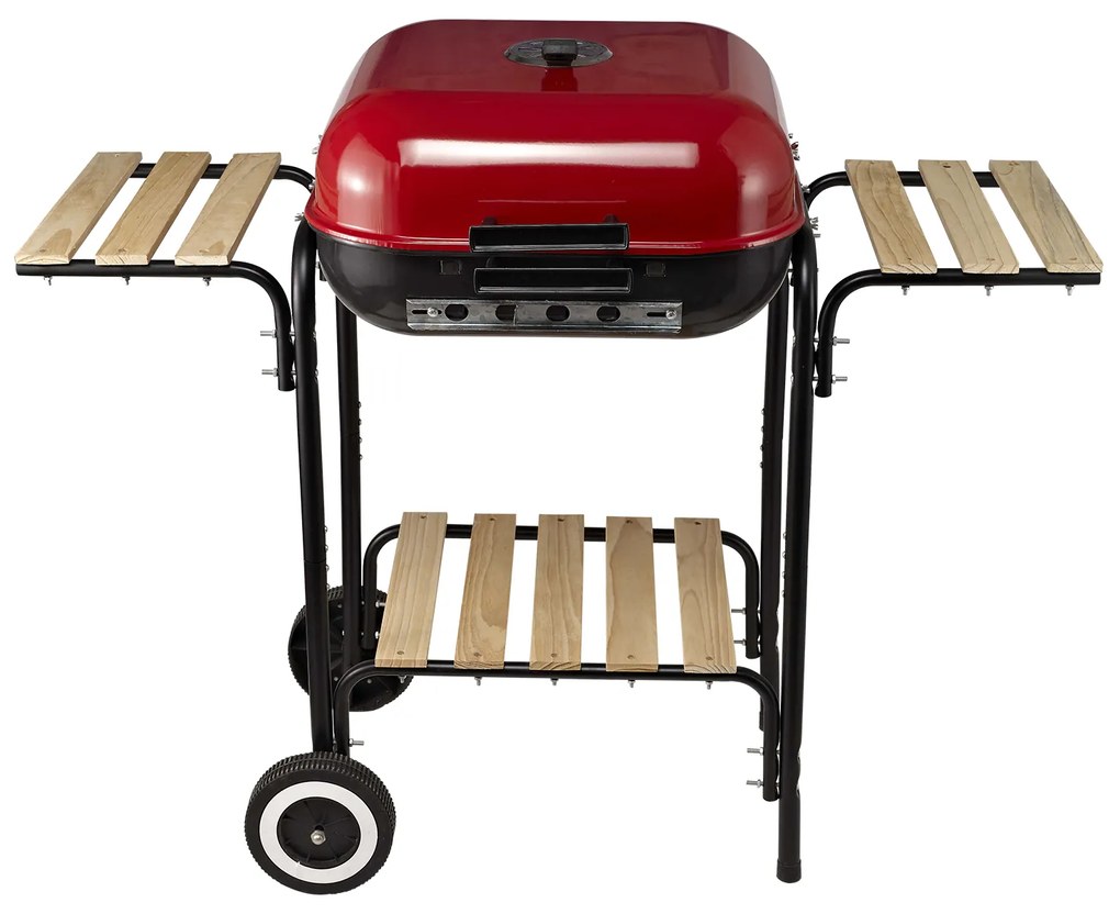 Piquenique de churrasco de carvão com prateleiras de madeira Churrasqueiras Churrasqueira Pátio de Campismo Multifuncional Grelhador a Carvão