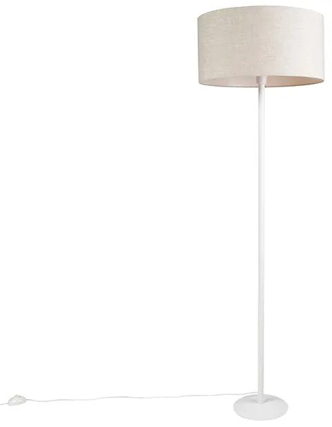 Candeeiro de pé moderno branco com abat-jour cor de pimenta 50 cm - Simplo Moderno