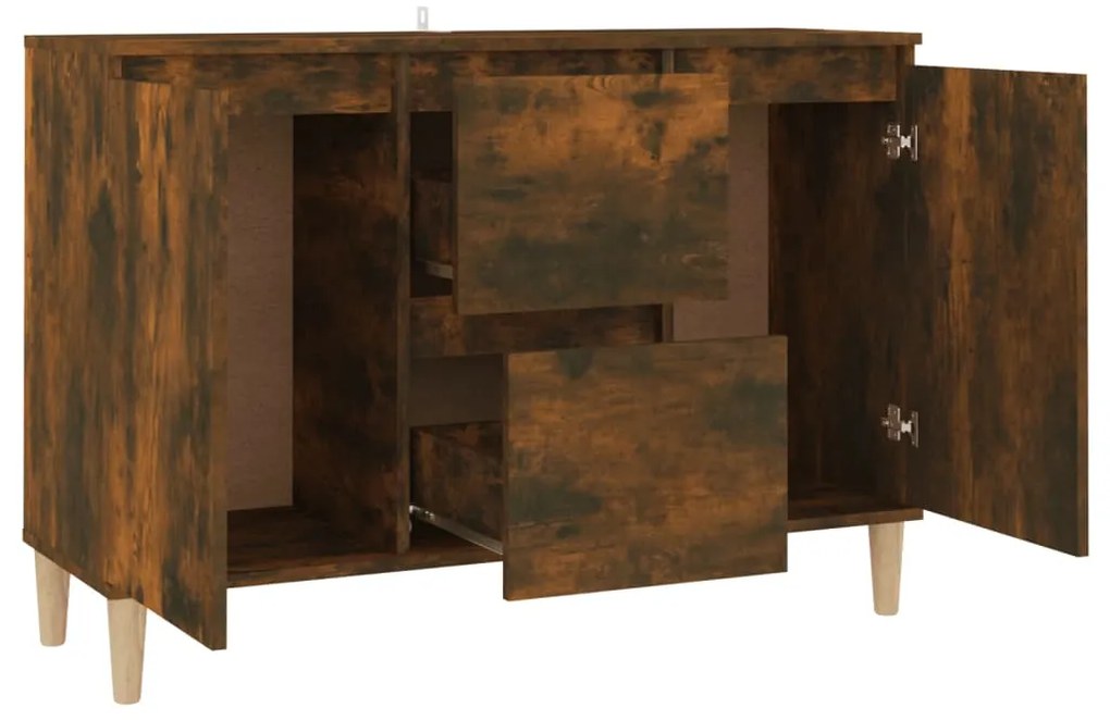 Aparador 101x35x70 cm derivados de madeira carvalho fumado