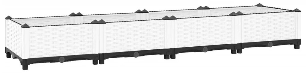 Canteiro elevado 160x40x23 cm polipropileno