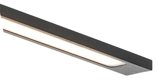 Candeeiro de parede moderno preto 62 cm com LED IP44 - Jerre